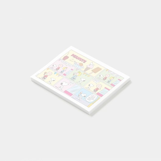 Charlie Brown, Snoopy en Sally | ijsje Post-it® Notes (Schuin)