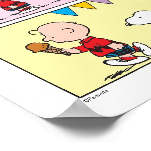 Charlie Brown, Snoopy en Sally | ijsje Poster (Hoek)