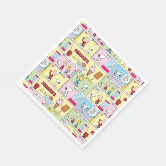 Charlie Brown, Snoopy en Sally | ijsje Servet (Hoek)