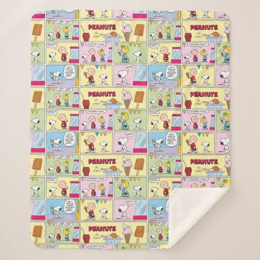 Charlie Brown, Snoopy en Sally | ijsje Sherpa Deken (Voorkant)