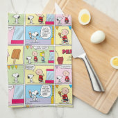 Charlie Brown, Snoopy en Sally | ijsje Theedoek (Quarter Fold)