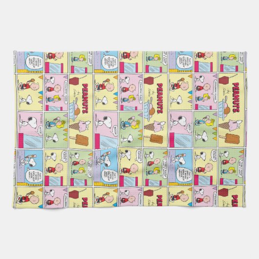 Charlie Brown, Snoopy en Sally | ijsje Theedoek (Horizontaal)