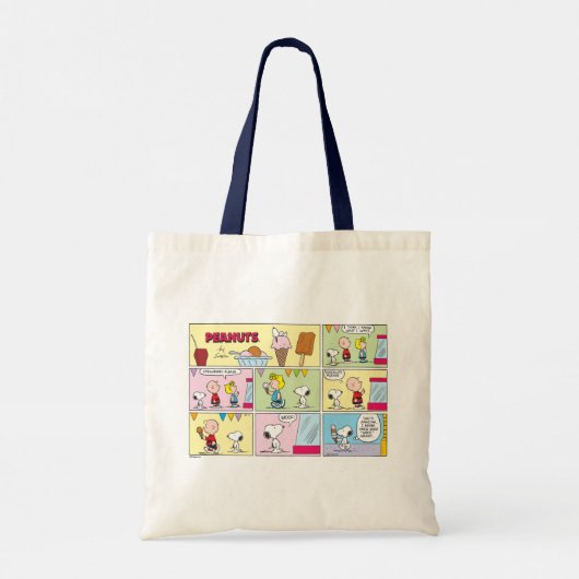 Charlie Brown, Snoopy en Sally | ijsje Tote Bag (Achterkant)
