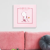 Charlie Brown & Snoopy - Liefde is een beste vrien Canvas Afdruk (Insitu (Woonkamer))