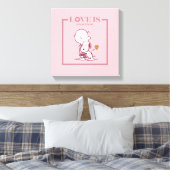 Charlie Brown & Snoopy - Liefde is een beste vrien Canvas Afdruk (Insitu (Slaapkamer))