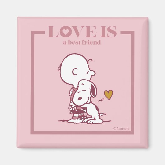 Charlie Brown & Snoopy - Liefde is een beste vrien Magneet (Voorkant)