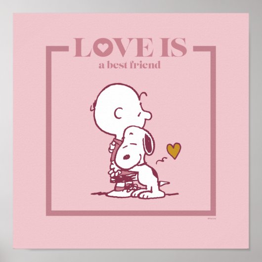 Charlie Brown & Snoopy - Liefde is een beste vrien Poster (Voorkant)