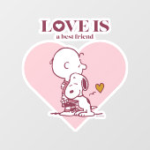 Charlie Brown & Snoopy - Liefde is een beste vrien Raamsticker (Vel)