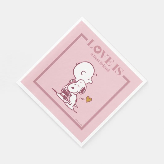 Charlie Brown & Snoopy - Liefde is een beste vrien Servet (Hoek)