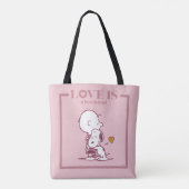 Charlie Brown & Snoopy - Liefde is een beste vrien Tote Bag (Achterkant)