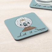 Charlie Brown Snow Wereldbol Graphic Bier Onderzetter (Linkerzijde)