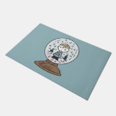 Charlie Brown Snow Wereldbol Graphic Deurmat (Schuin)