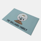 Charlie Brown Snow Wereldbol Graphic Deurmat (Schuin)