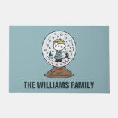 Charlie Brown Snow Wereldbol Graphic Deurmat (Voorkant)