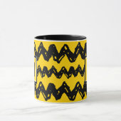 Charlie Brown Zig Zag Patroon | Uw monogram toevoe Mok (Midden)