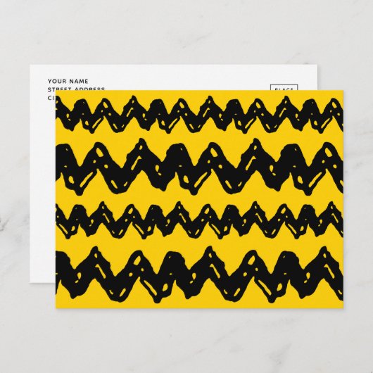 Charlie Brown Zig Zag Pattern Briefkaart (Voorkant / Achterkant)