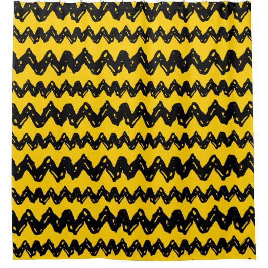 Charlie Brown Zig Zag Pattern Douchegordijn (Voorkant)