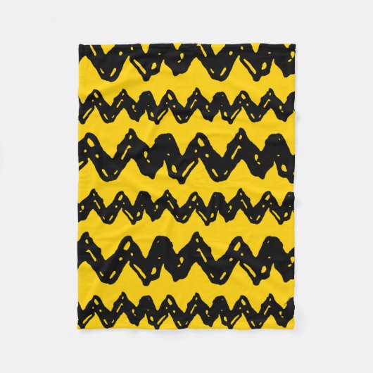 Charlie Brown Zig Zag Pattern Fleece Deken (Voorkant)