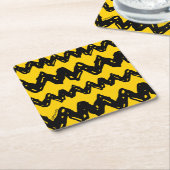 Charlie Brown Zig Zag Pattern Kartonnen Onderzetters (Schuin)