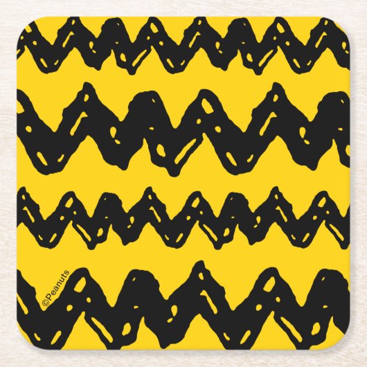 Charlie Brown Zig Zag Pattern Kartonnen Onderzetters (Voorkant)