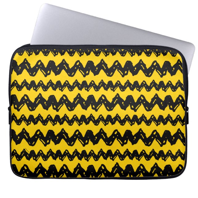 Charlie Brown Zig Zag Pattern Laptop Sleeve (Voorkant)