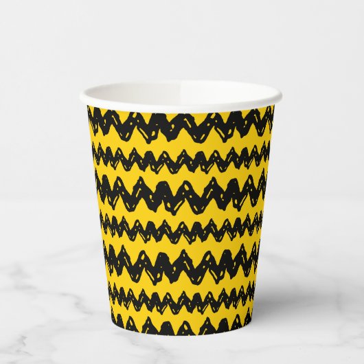 Charlie Brown Zig Zag Pattern Papieren Bekers (Links)