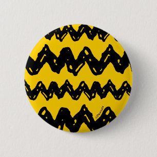 Charlie Brown Zig Zag Pattern Ronde Button 5,7 Cm