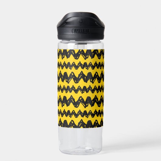 Charlie Brown Zig Zag Pattern Waterfles (Achterkant)