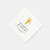 CHARLIE Bubbles & Brews Koppel Bruiloft Welkom Servet (Hoek)