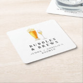 CHARLIE Bubbles & Brews Koppels Douche Welkom Kartonnen Onderzetters (Schuin)