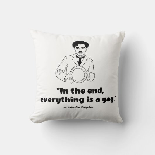 Charlie Chaplin citaat Kussen (Voorkant)