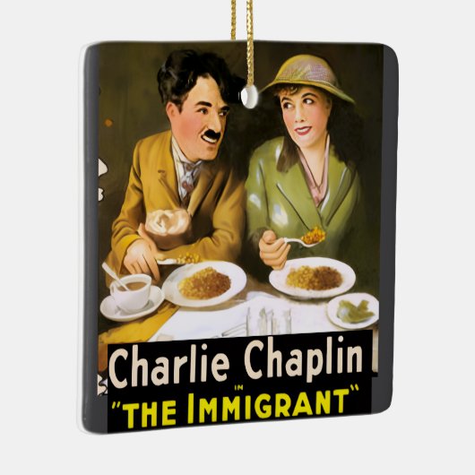 Charlie Chaplin / Het Immigrant Keramisch Ornament (Rechts)