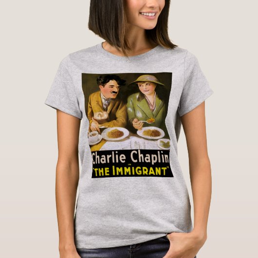 Charlie Chaplin / Het T-shirt voor immigranten (Voorkant)