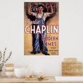 Charlie Chaplin Modern Times Movie Poster (Keuken)