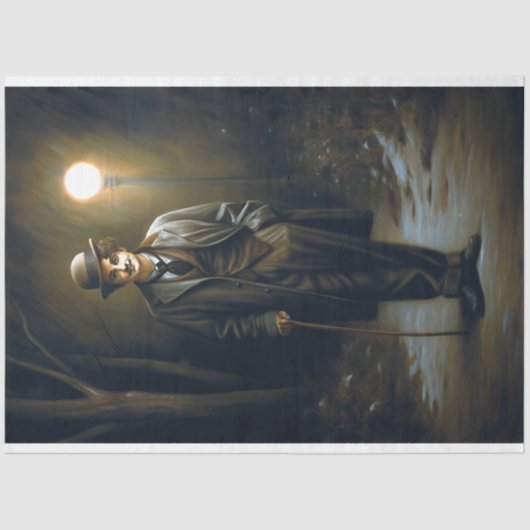 Charlie Chaplin Portret Decoupage Tissuepapier (Voorkant)