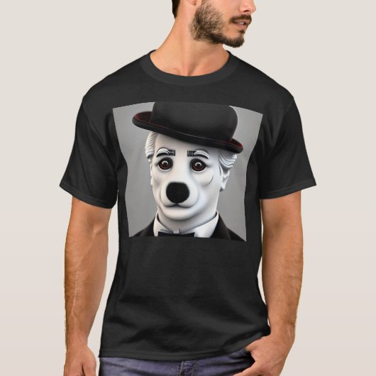 Charlie Chaplin puppy T-shirt (Voorkant)
