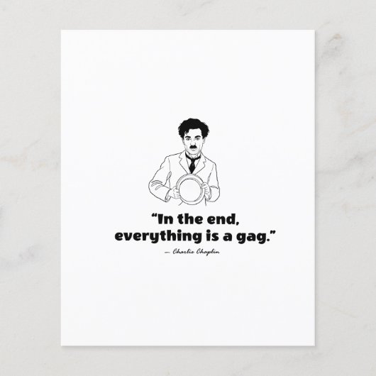 Charlie Chaplin Quote  Flyer (Voorkant)