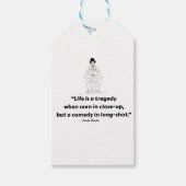 Charlie Chaplin Quote – Life Is a Tragedy  Cadeaulabel (Voorkant)