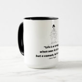 Charlie Chaplin Quote – Life Is a Tragedy  Mok (Voorkant links)