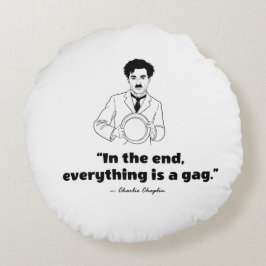 Charlie Chaplin Quote – Life Is a Tragedy  Rond Kussen