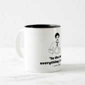 Charlie Chaplin Quote Tweekleurige Koffiemok (Voorkant links)