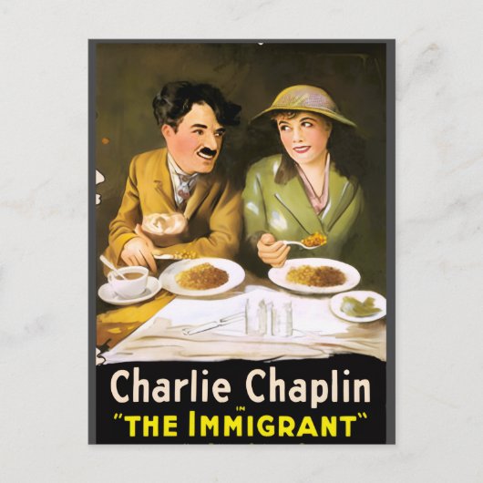 Charlie Chaplin/The Immigrant Postcard Briefkaart (Voorkant)