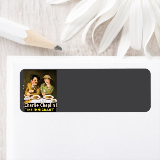 Charlie Chaplin/The Immigrant Return Address Label (Insitu)