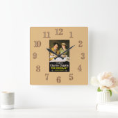Charlie Chaplin/The Immigrant Wall Clock Vierkante Klok (Huis)