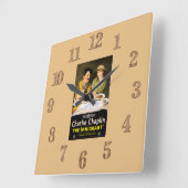 Charlie Chaplin/The Immigrant Wall Clock Vierkante Klok (Hoek)