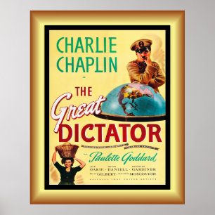 Charlie Chaplin's ~ The Great Dictator 1940 ~ Post Poster