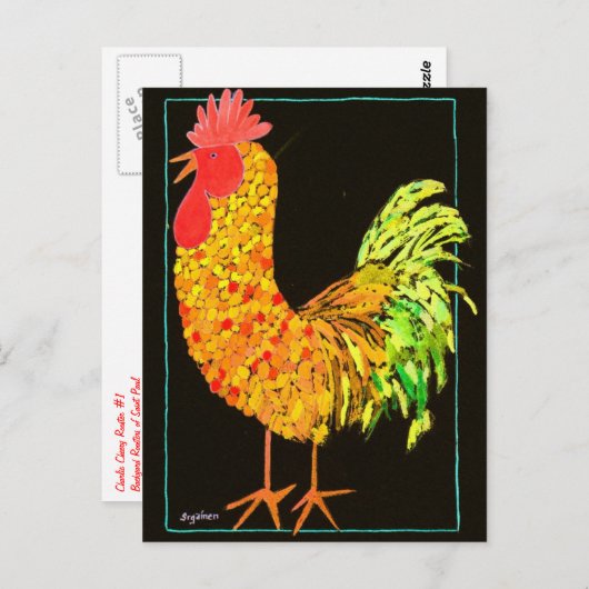 Charlie Cheery Rooster #1 Briefkaart (Voorkant / Achterkant)
