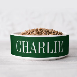Charlie Classic Naam Monogram | Marineblauw Voerbakje