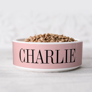 Charlie Classic Naam Monogram Roze Voerbakje