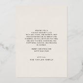 CHARLIE Cream Gold Folie Fun Foto Vrolijk Kerstfee Folie Feestdagenkaart (Achterkant)